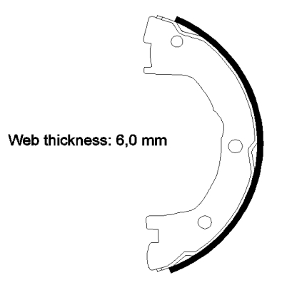 Brake Shoe Set, parking brake - 91081400 TEXTAR