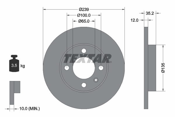 Brake Disc - 92010603 TEXTAR