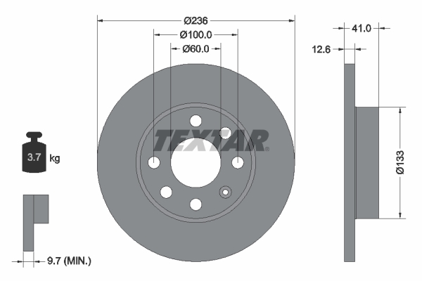 Brake Disc - 92020903 TEXTAR