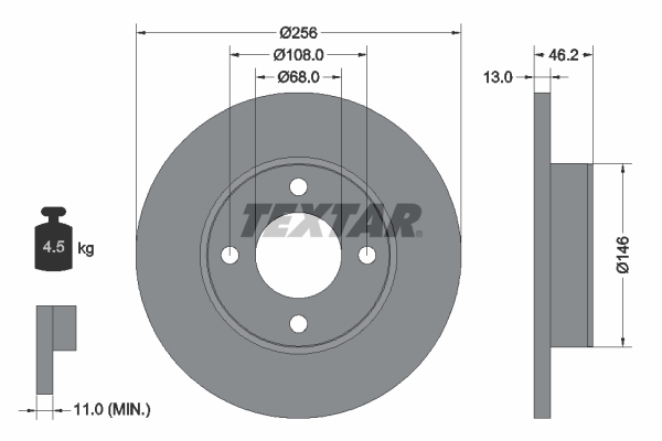 Brake Disc - 92025900 TEXTAR