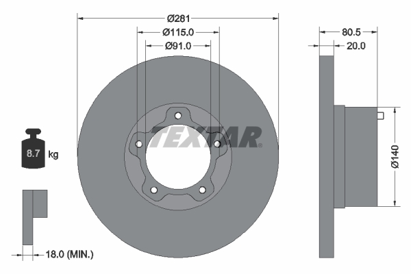 Brake Disc - 92031500 TEXTAR