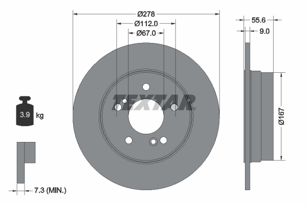 Brake Disc - 92032703 TEXTAR