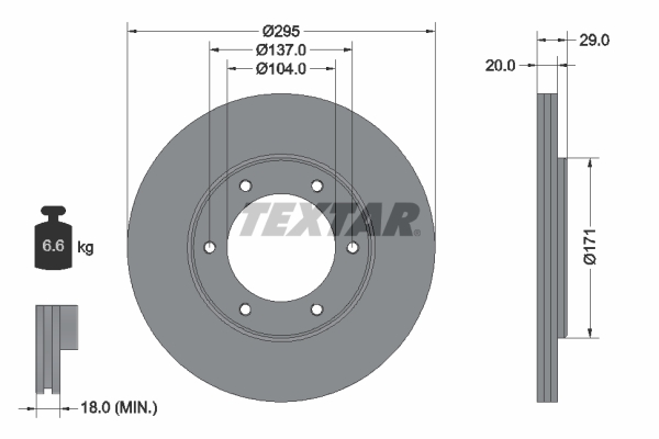 Bremsscheibe - 92035600 TEXTAR