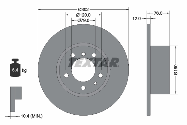Brake Disc - 92042103 TEXTAR