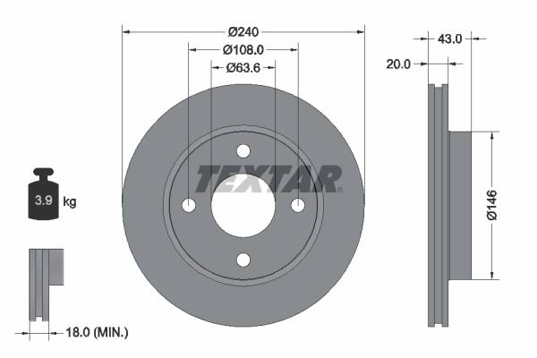 Brake Disc - 92051003 TEXTAR