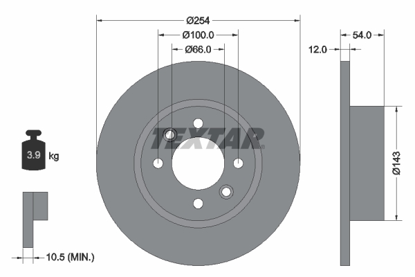 Brake Disc - 92051500 TEXTAR