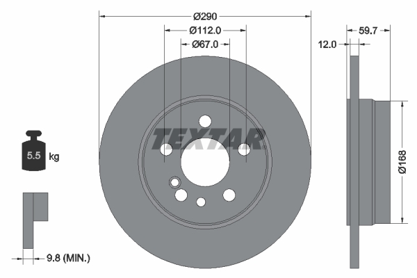 Brake Disc - 92056900 TEXTAR