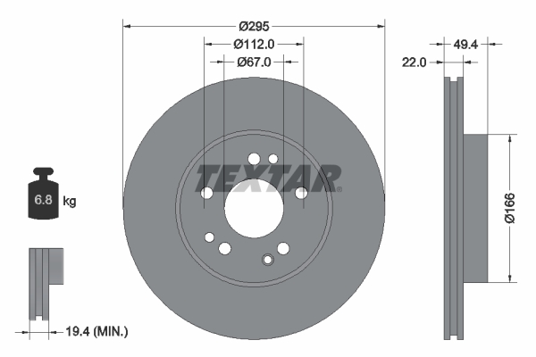Brake Disc - 92057300 TEXTAR