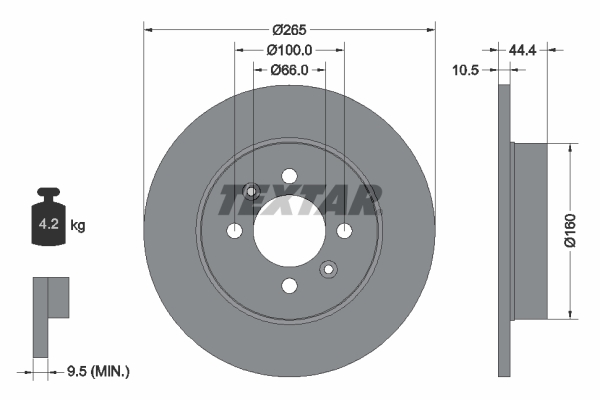 Brake Disc - 92064903 TEXTAR