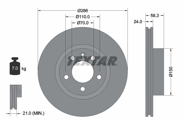 Brake Disc - 92066903 TEXTAR