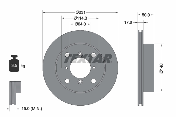 Brake Disc - 92069000 TEXTAR
