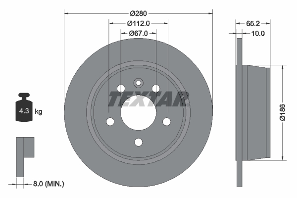 Brake Disc - 92074503 TEXTAR