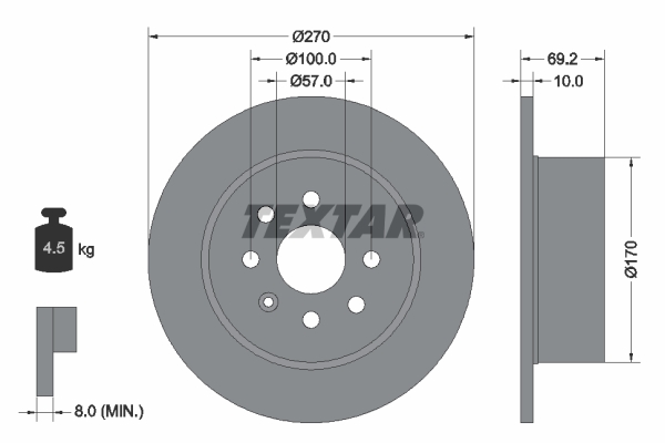 Brake Disc - 92075503 TEXTAR