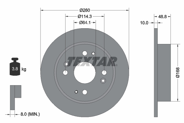 Brake Disc - 92081700 TEXTAR