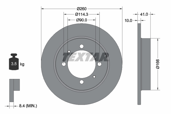 Brake Disc - 92083003 TEXTAR