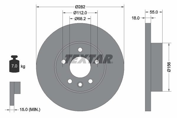 Brake Disc - 92083703 TEXTAR
