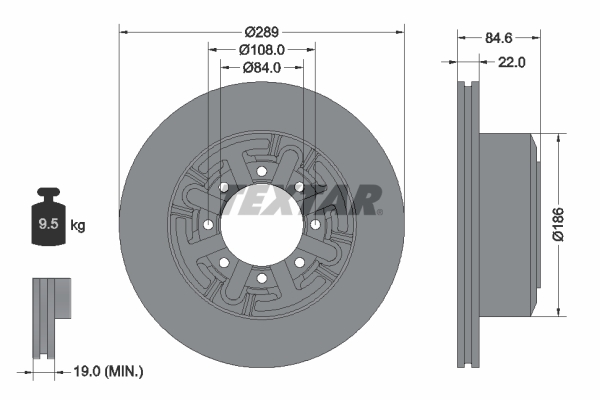 Brake Disc - 93089600 TEXTAR