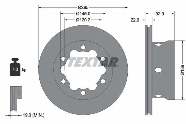 Brake Disc - 92089803 TEXTAR