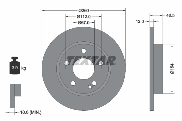 Brake Disc - 92091203 TEXTAR