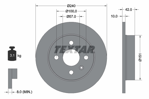 Brake Disc - 92092003 TEXTAR
