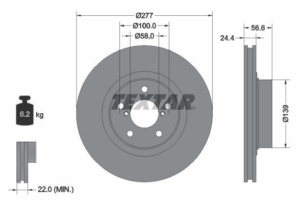 Brake Disc - 92094603 TEXTAR