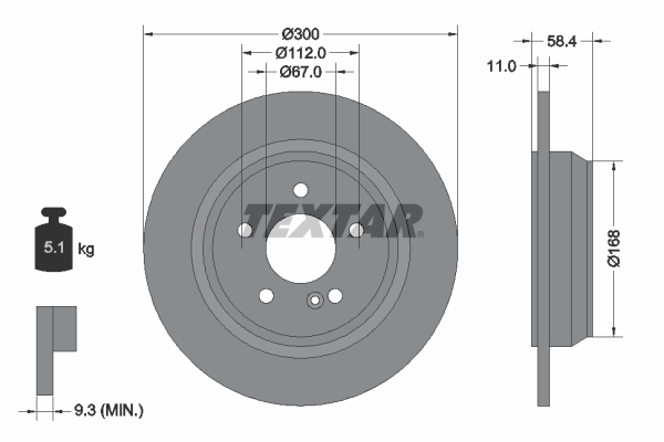 Bremsscheibe - 92099403 TEXTAR