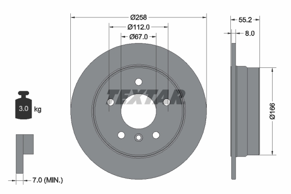 Brake Disc - 92099703 TEXTAR