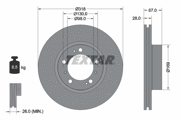 Brake Disc - 92099905 TEXTAR