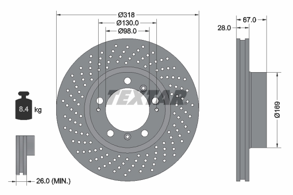 Brake Disc - 92100005 TEXTAR