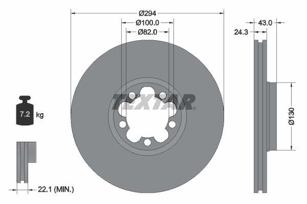 Brake Disc - 92103803 TEXTAR