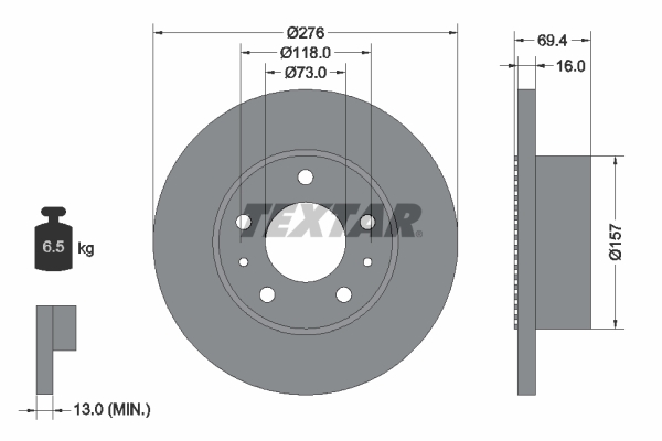 Brake Disc - 93104800 TEXTAR