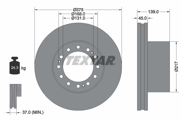 Brake Disc - 93105600 TEXTAR
