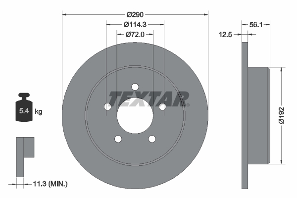 Brake Disc - 92108400 TEXTAR