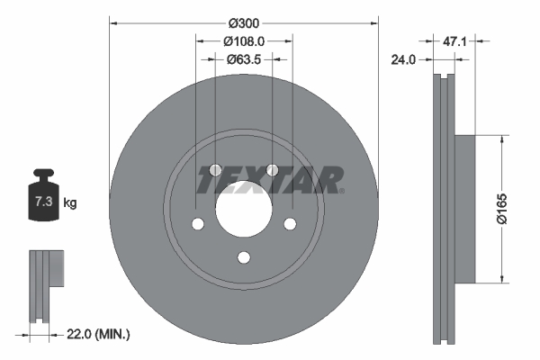 Bremsscheibe - 92109605 TEXTAR