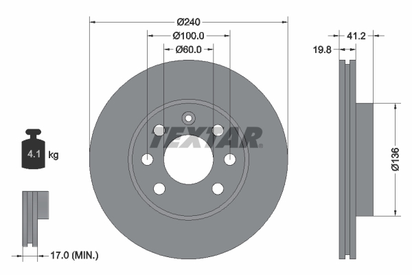 Brake Disc - 92111403 TEXTAR