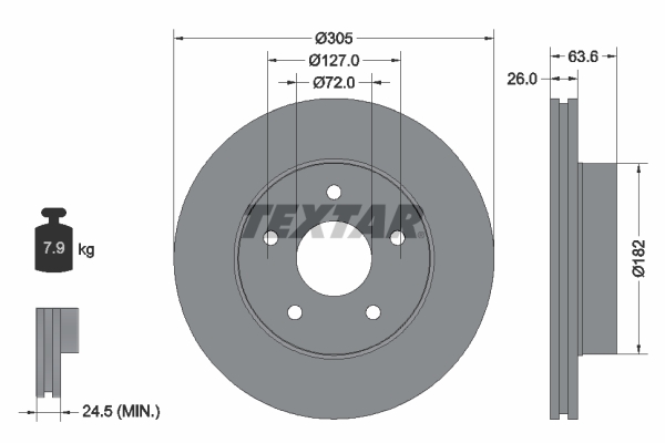 Brake Disc - 92113600 TEXTAR