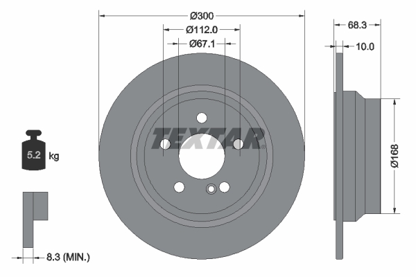 Brake Disc - 92115405 TEXTAR