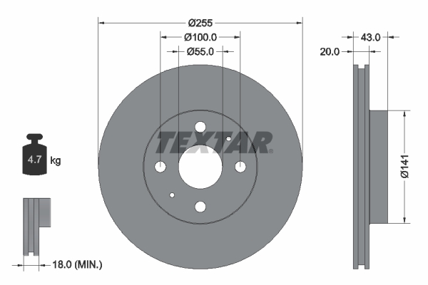 Brake Disc - 92115603 TEXTAR