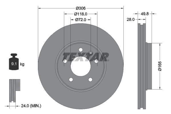 Brake Disc - 92116005 TEXTAR