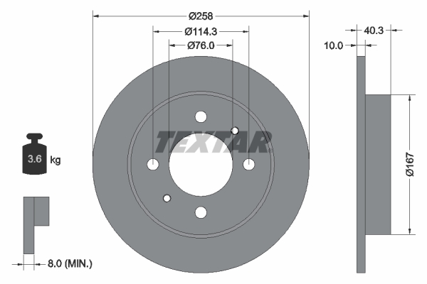 Brake Disc - 92117103 TEXTAR