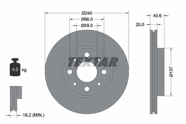 Brake Disc - 92118003 TEXTAR