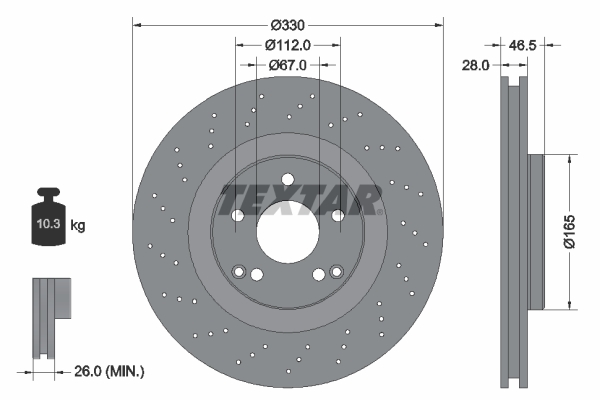 Bremsscheibe - 92119805 TEXTAR