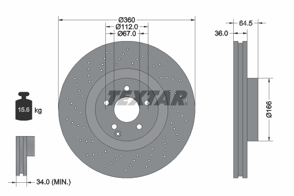 Brake Disc - 92120305 TEXTAR