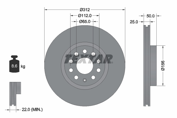 Brake Disc - 92120505 TEXTAR