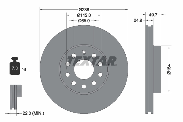 Brake Disc - 92120805 TEXTAR