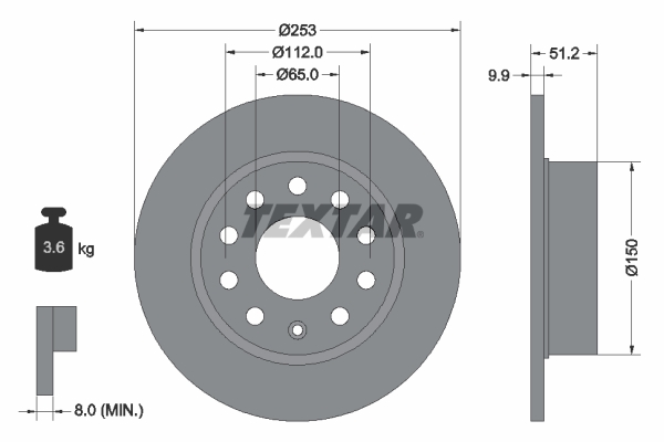 Brake Disc - 92120903 TEXTAR