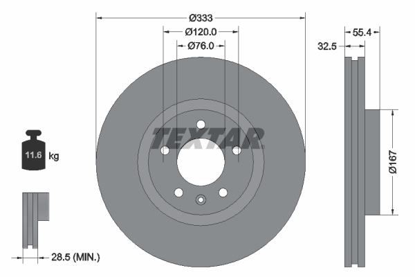 Brake Disc - 92121305 TEXTAR