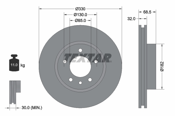 Brake Disc - 92121505 TEXTAR