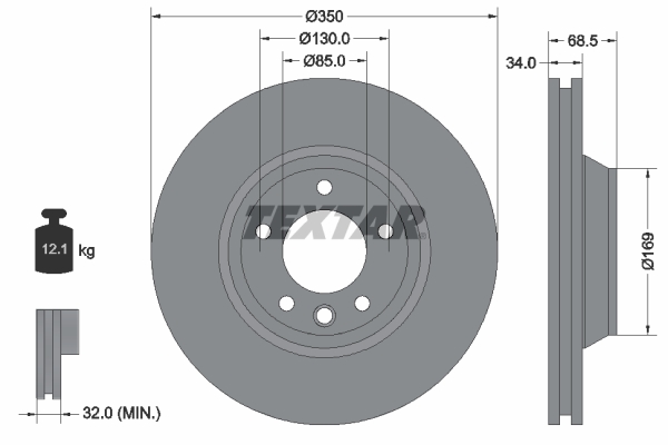 Brake Disc - 92121705 TEXTAR
