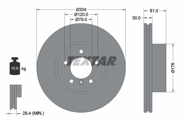 Brake Disc - 92122805 TEXTAR